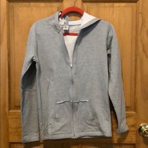 Gray zip up hoodie